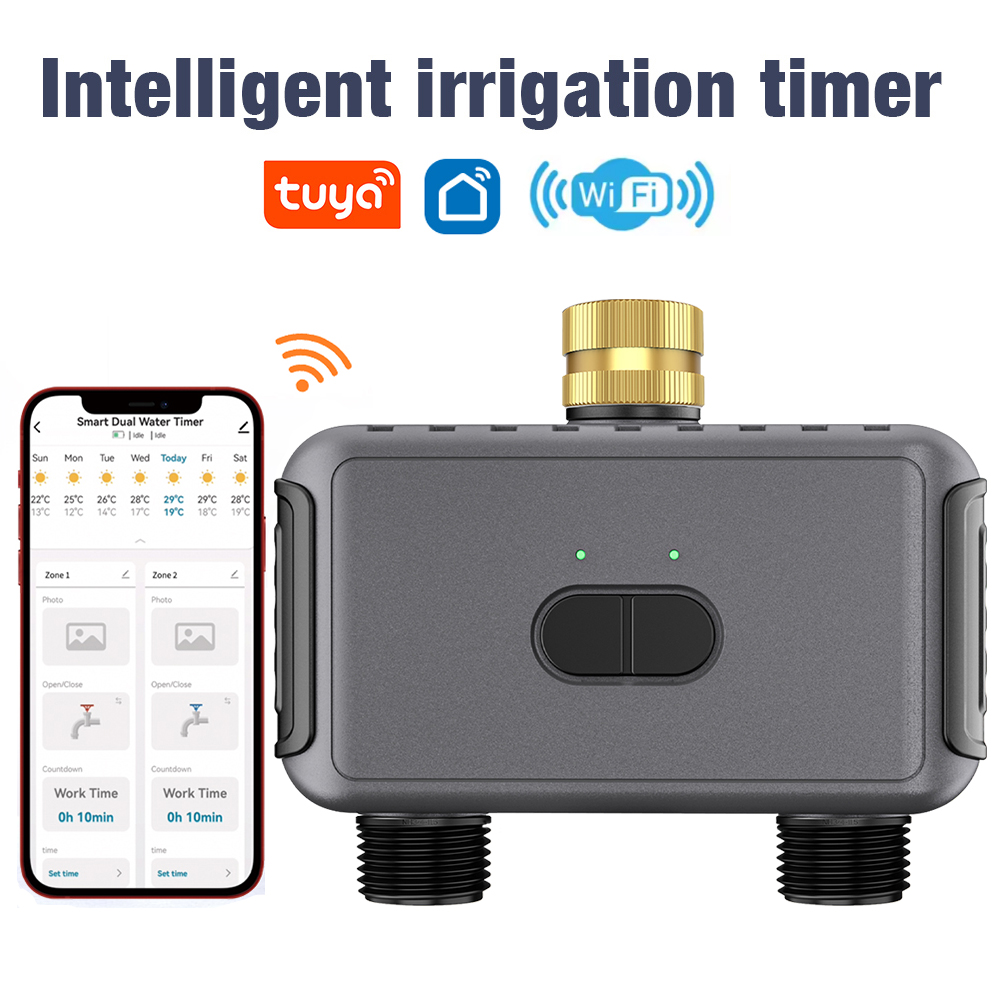 Smart Garden Irrigation - Wifi Automatic Water Timer Dual Hose