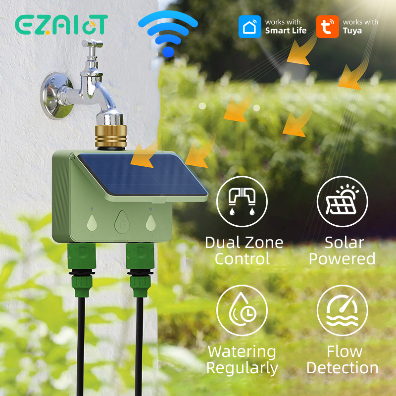 Smart Garden Tower - WiFi Water Timer 2 Zone Solar