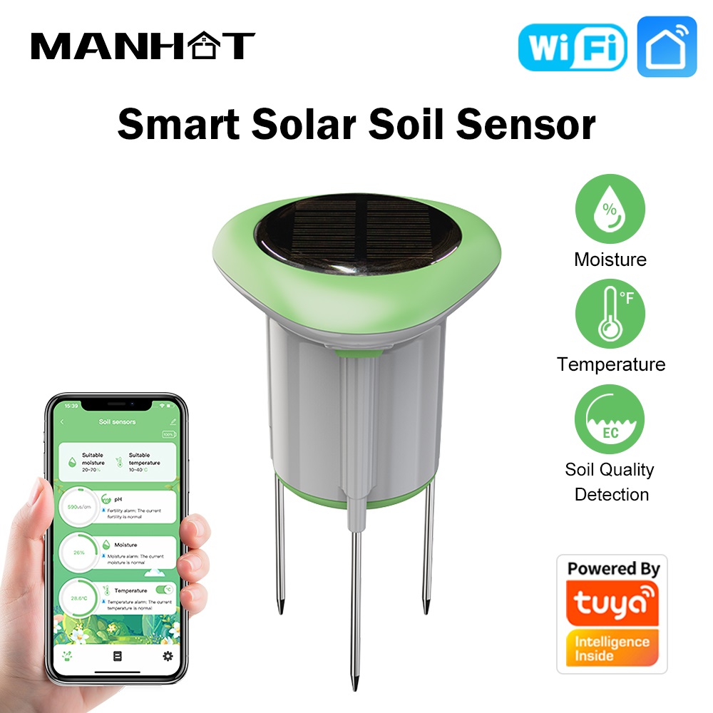 MANHOT WiFi Smart Solar Soil S - Smart Garden Irrigation reseña y precio