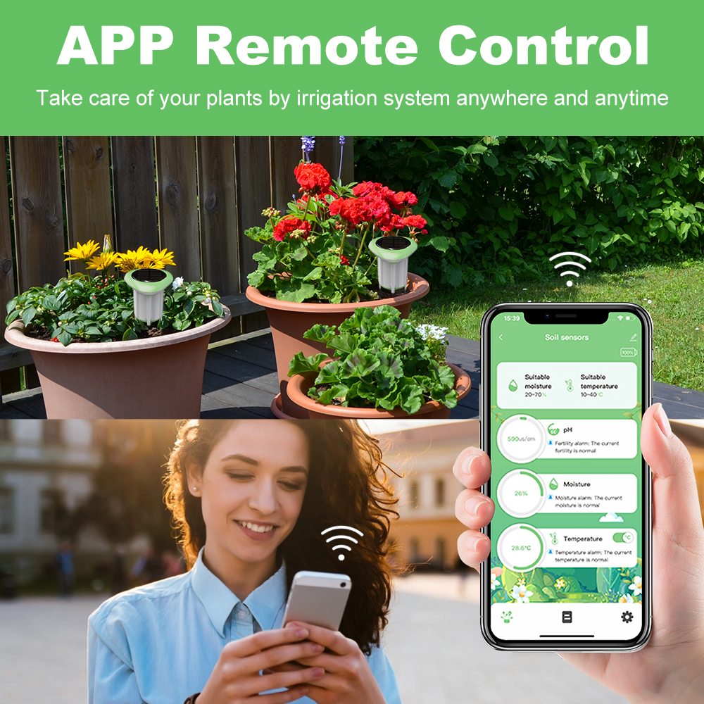 MANHOT WiFi Smart Solar Soil S - Smart Garden Irrigation reseña y precio