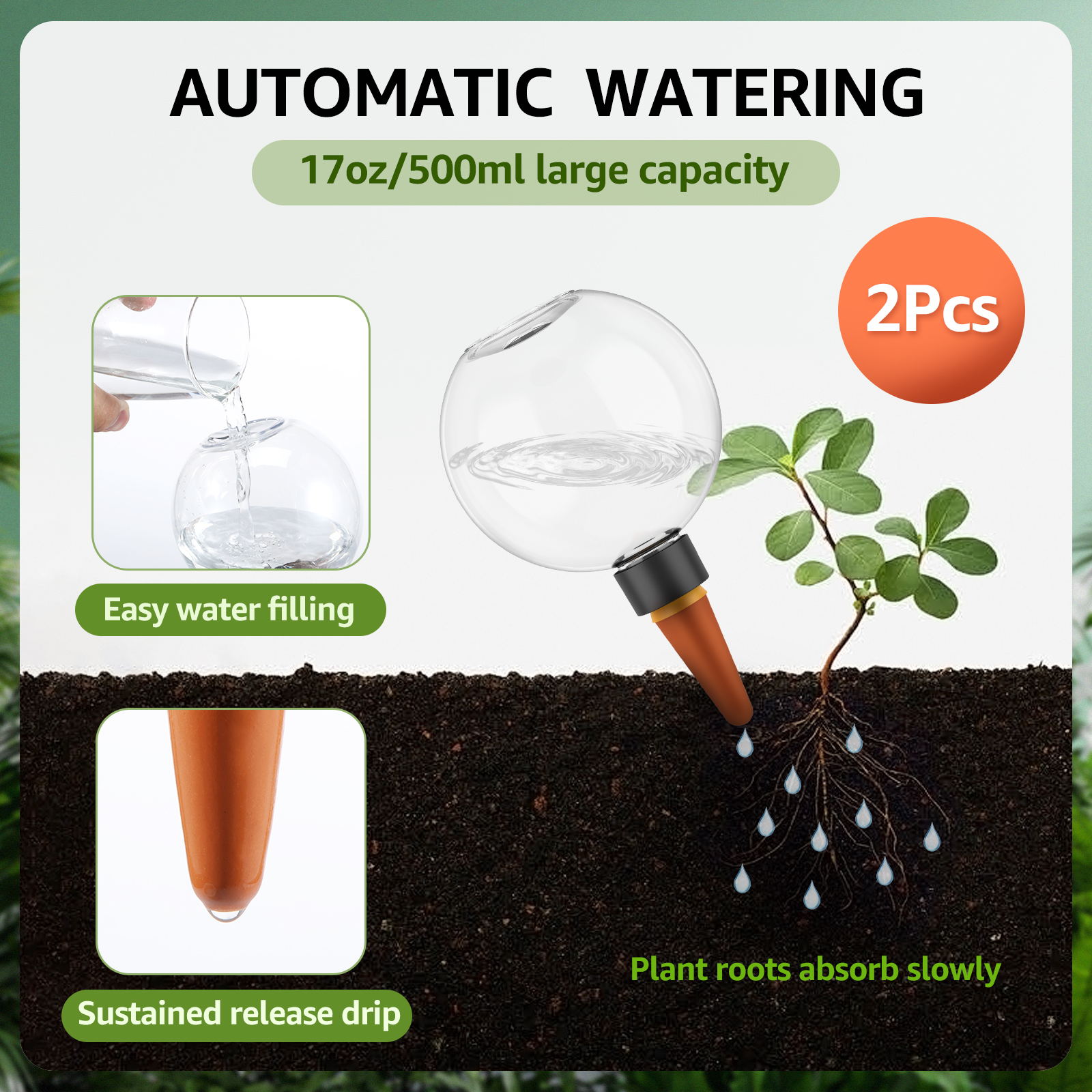 2/4Pcs 500ML Automatic Drip Ir - Smart Garden Tower reseña y precio