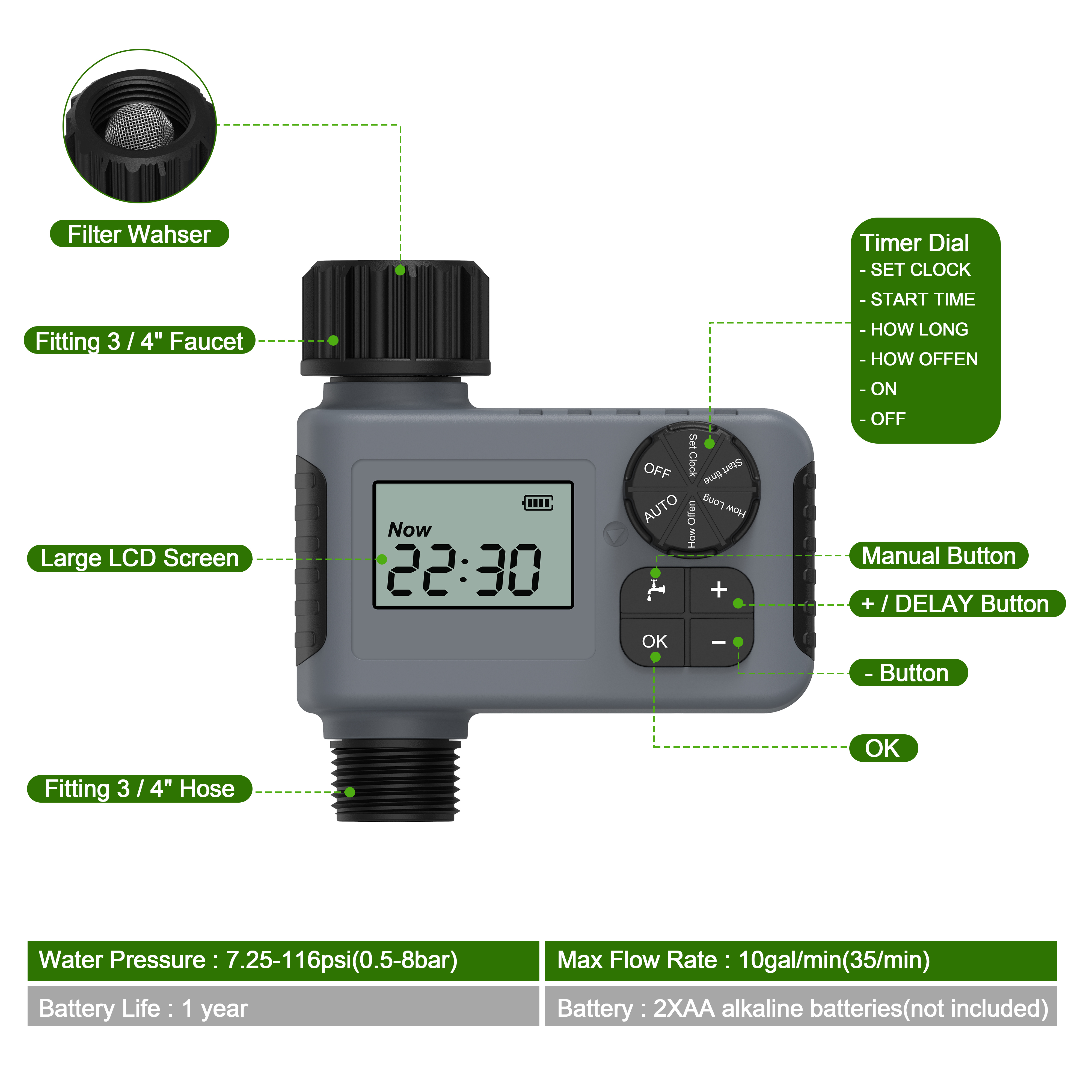 Automatic watering timer intel - Smart Garden Irrigation reseña y precio