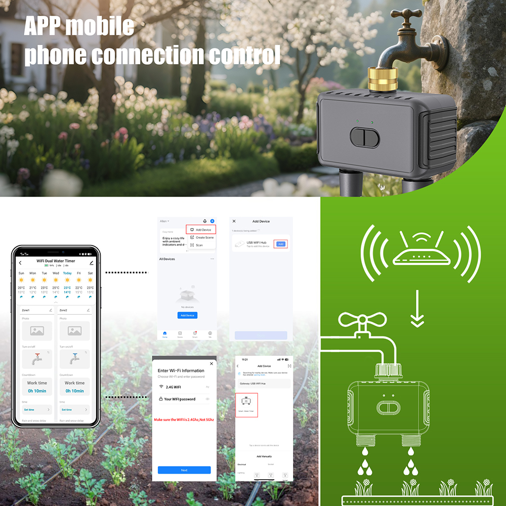 Wifi Automatic Water Timer Dua - Smart Garden Irrigation reseña y precio