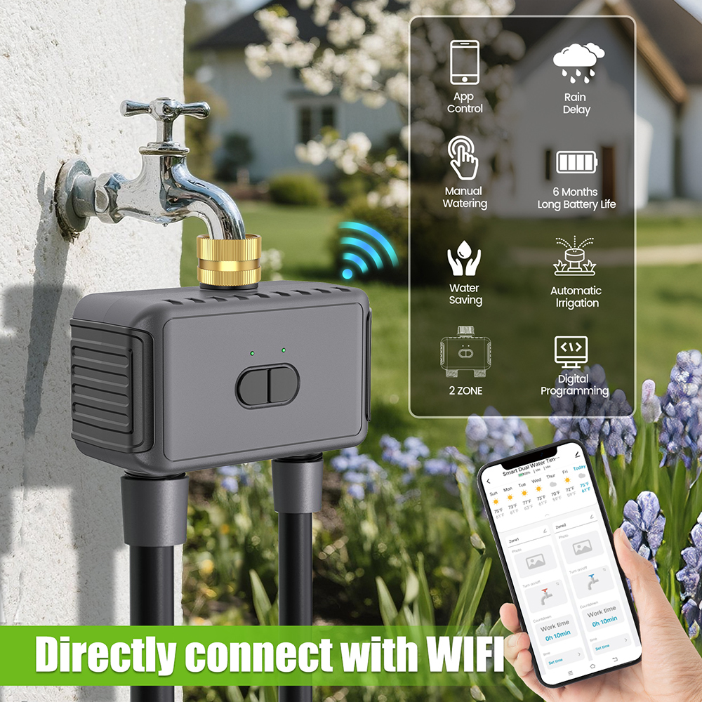 Wifi Automatic Water Timer Dua - Smart Garden Irrigation reseña y precio