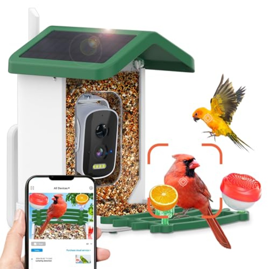 Smart AI Bird Feeder with Sola - Smart Bird Feeder Camera reseña y precio