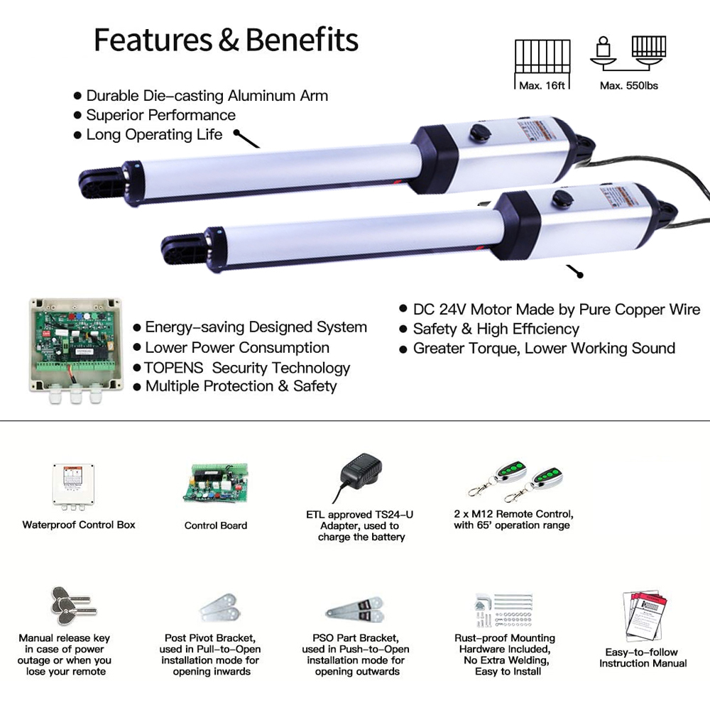 MK702 200KG Auto Swing Gate Op - Smart Garden Apple reseña y precio