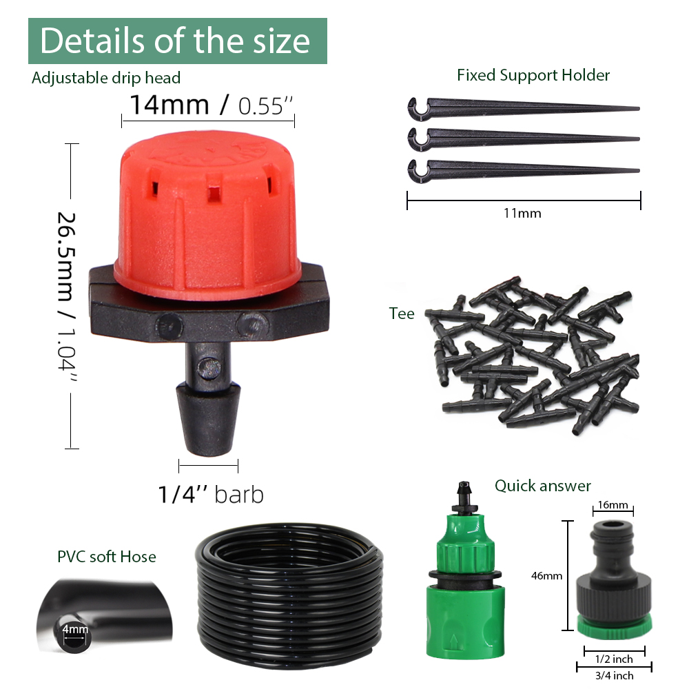 50-5M 1/4'' Hose Adjustable Dr - Smart Garden Tower reseña y precio