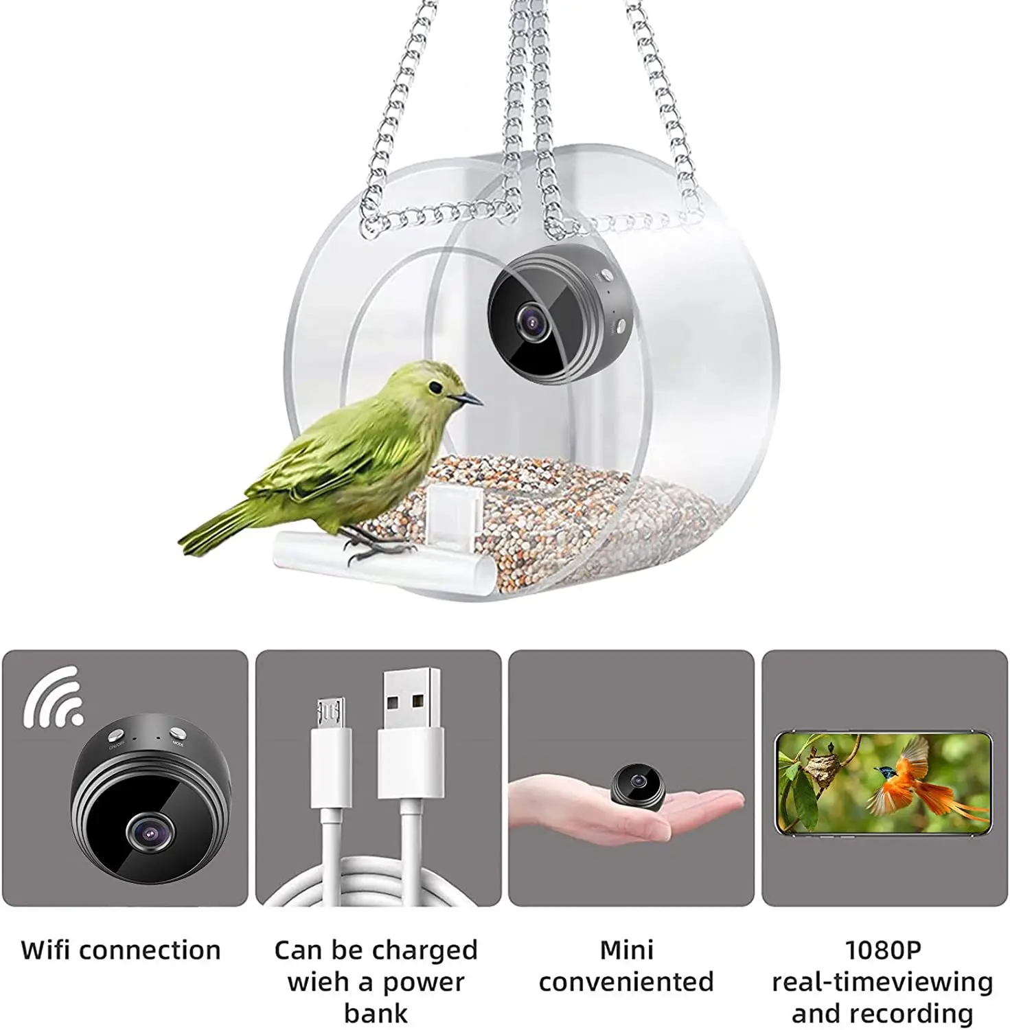 2023 Smart Bird Feeder Acrylic - Smart Bird Feeder Camera reseña y precio