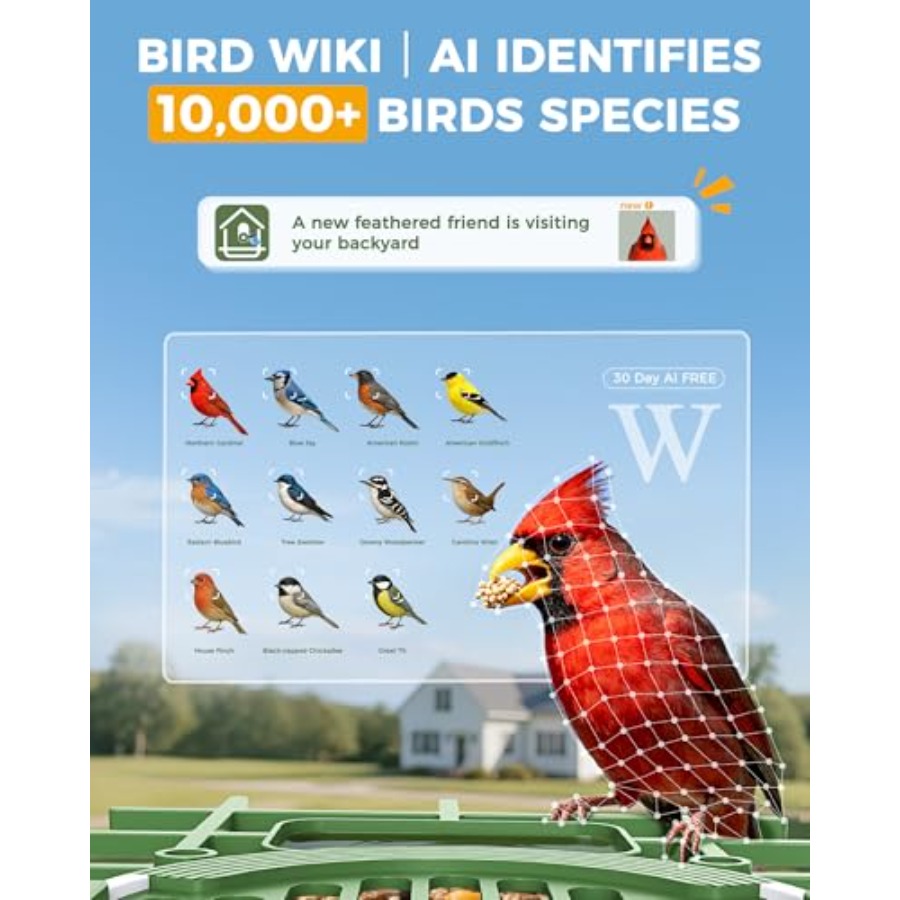 Bird Feeder with Camera 10000  - Smart Bird Feeder Camera reseña y precio