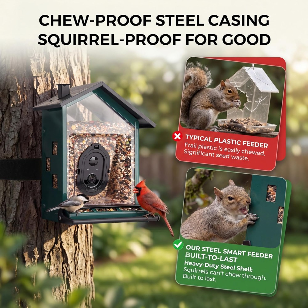 Smart Bird Feeder with Camera, - Smart Bird Feeder Camera reseña y precio
