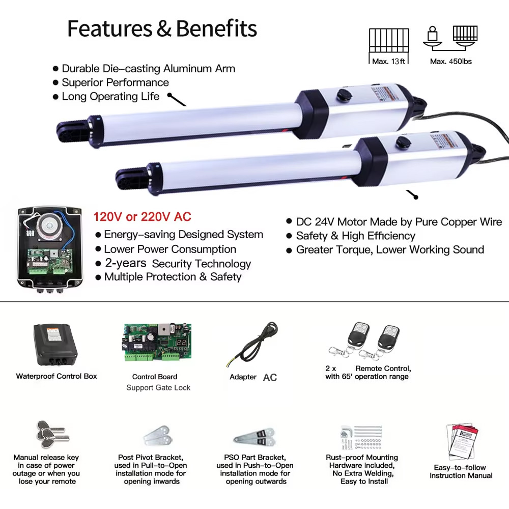 MK703 Automatic Swing Gate Ope - Smart Garden Apple reseña y precio