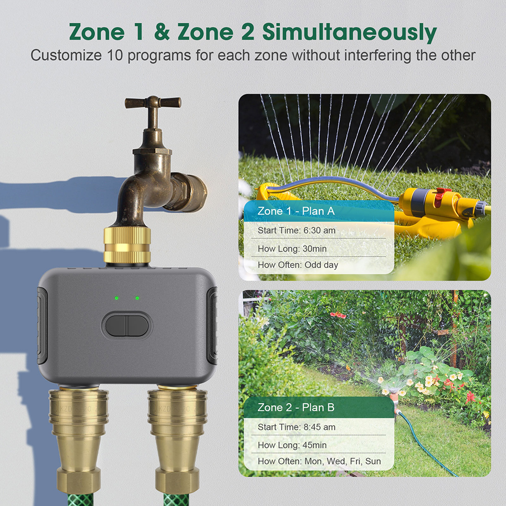 Tuya 2 Zone Watering Timer Gar - Smart Garden Irrigation reseña y precio